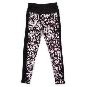 NEW SPLENDID STUDIO black pink floral print yoga legging size M